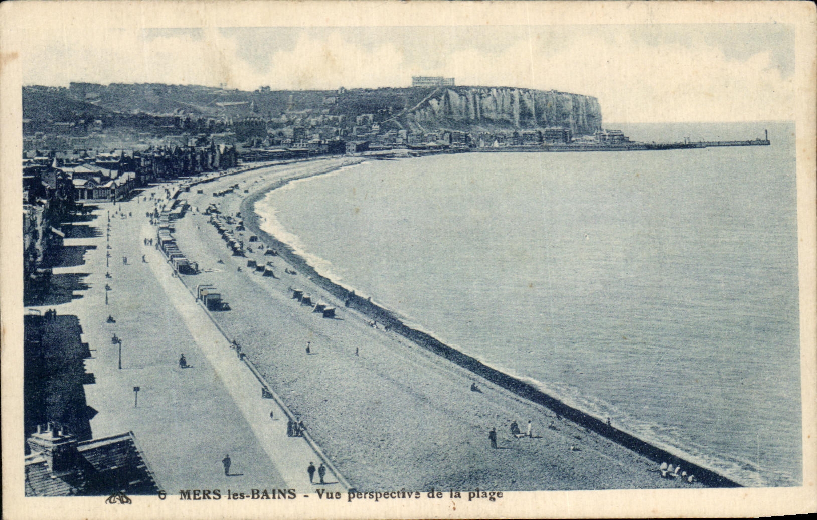 CPA Seas Les Bains Seen View of the Beach
