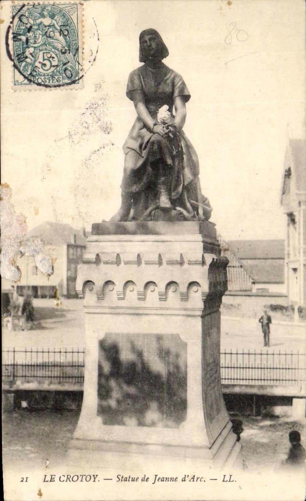 CPA Crotoy Statue of Jeanne d' Arc