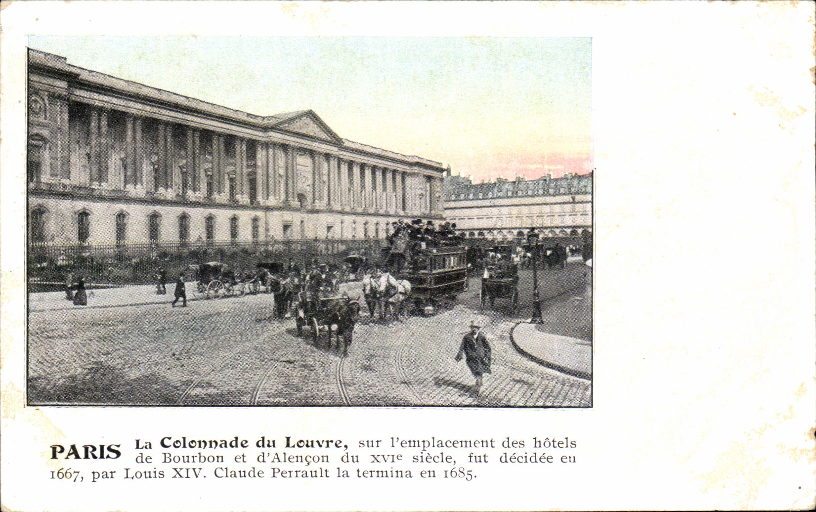 CPA Paris the Colonnade of Louvre on the site of the hotels