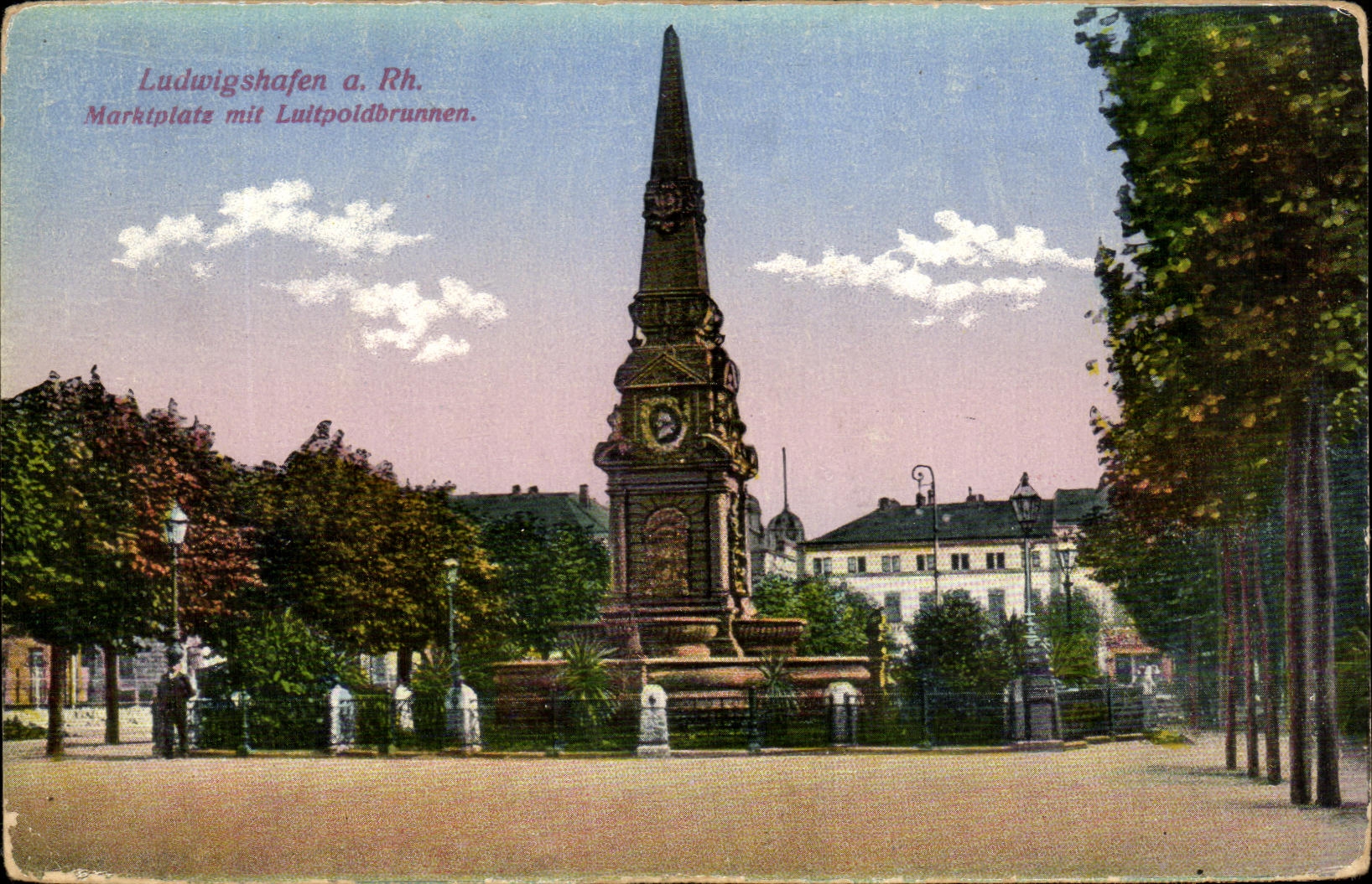 CPA Ludwiigshafen Marktplats millet Lultpodbrunnen