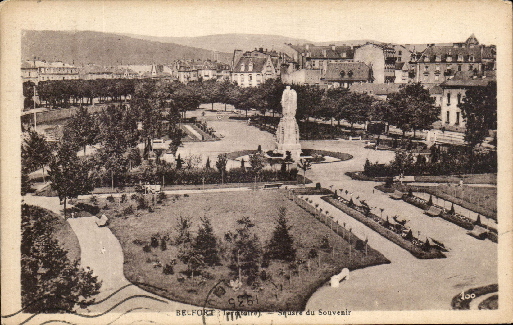 CPA Belfort Public garden of the Souvenir