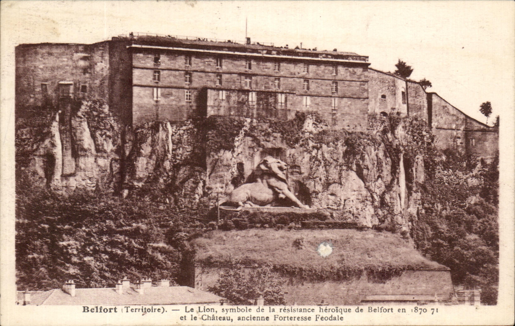 CPA Belfort Le Lion Symbole de la resistance heroique de Belfort en 1870 1871