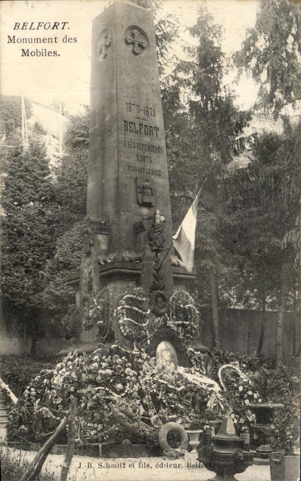 CPA Belfort Monument des Mobiles Militaria