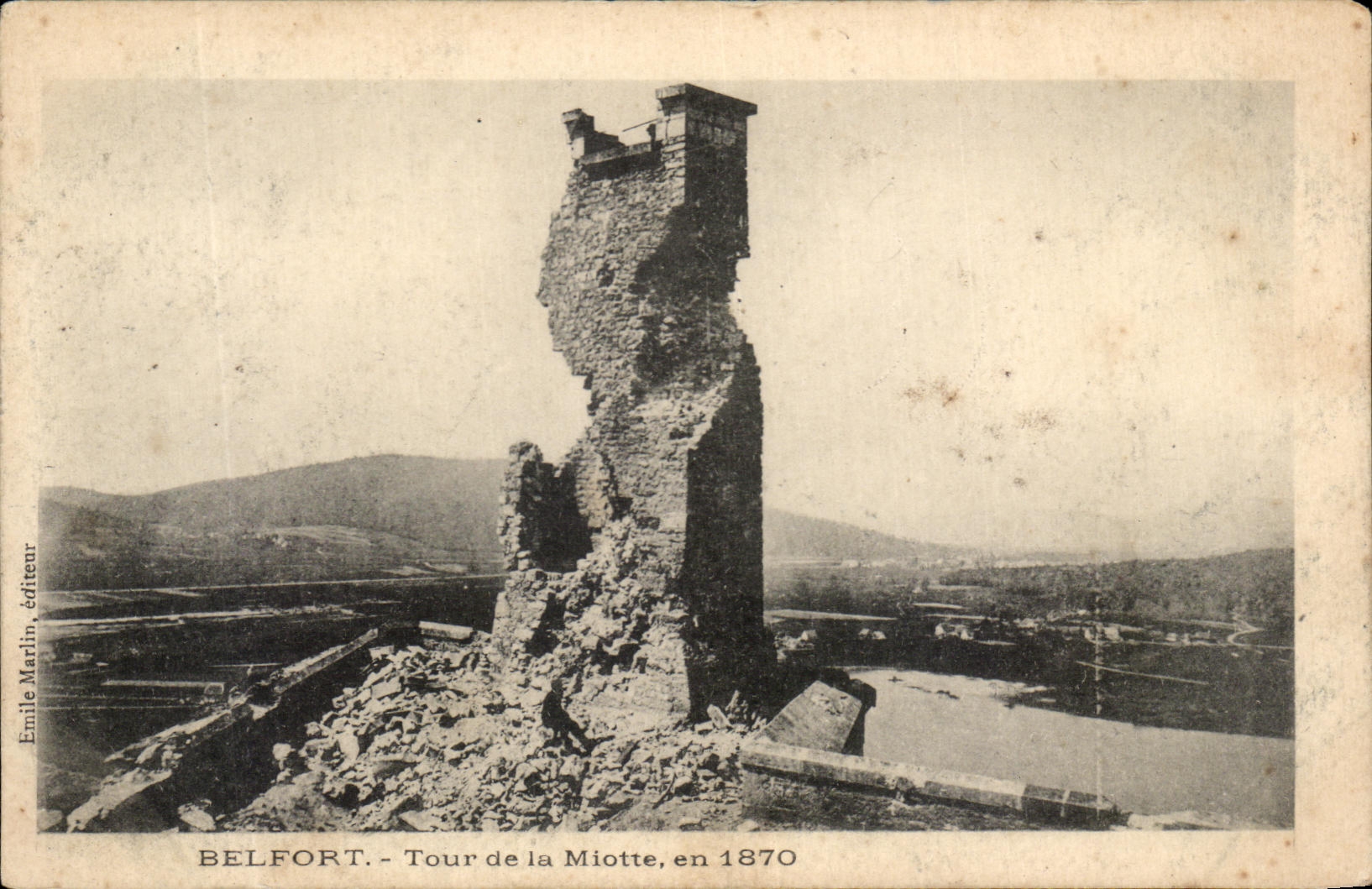 CPA Belfort Tower of Miotte in 1870