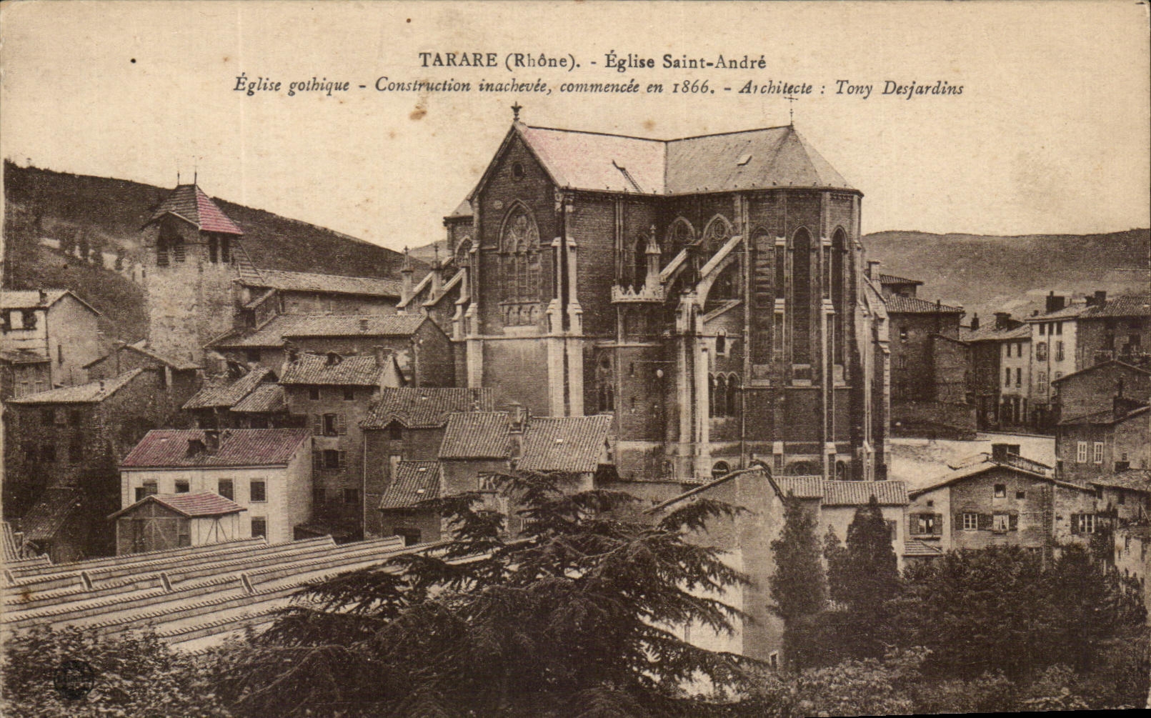 CPA Winnows Church Saint Gothic Andre Eglise unfinished Construction