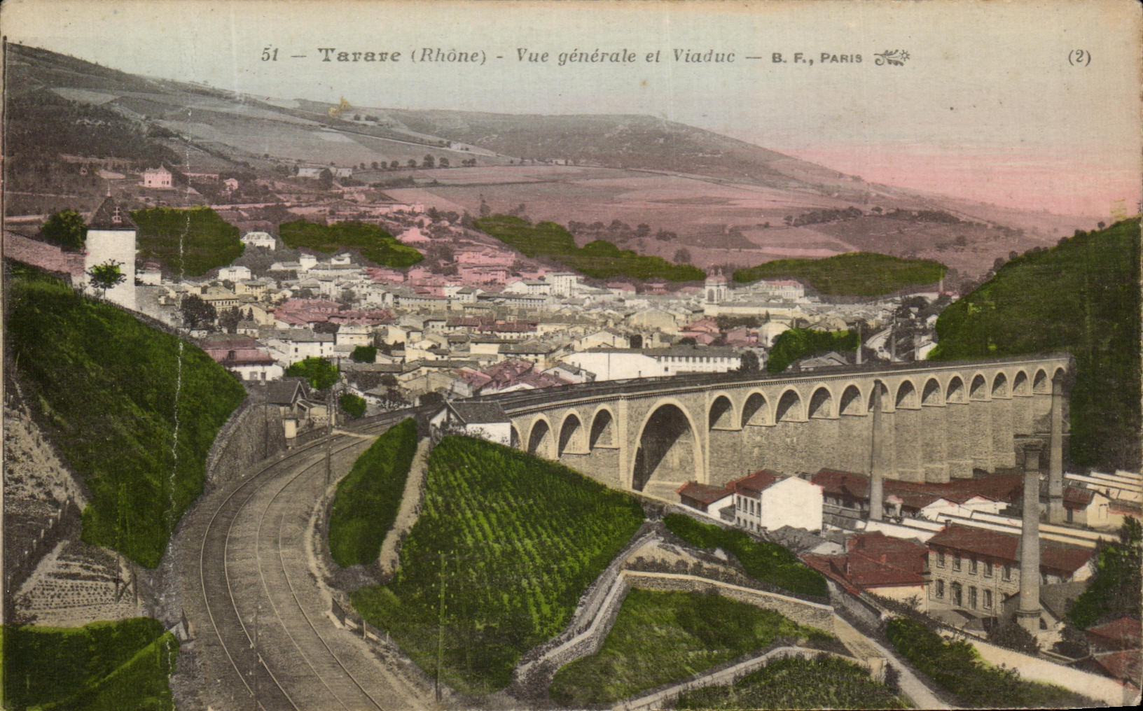 CPA Tarare Vue generale et Viaduc