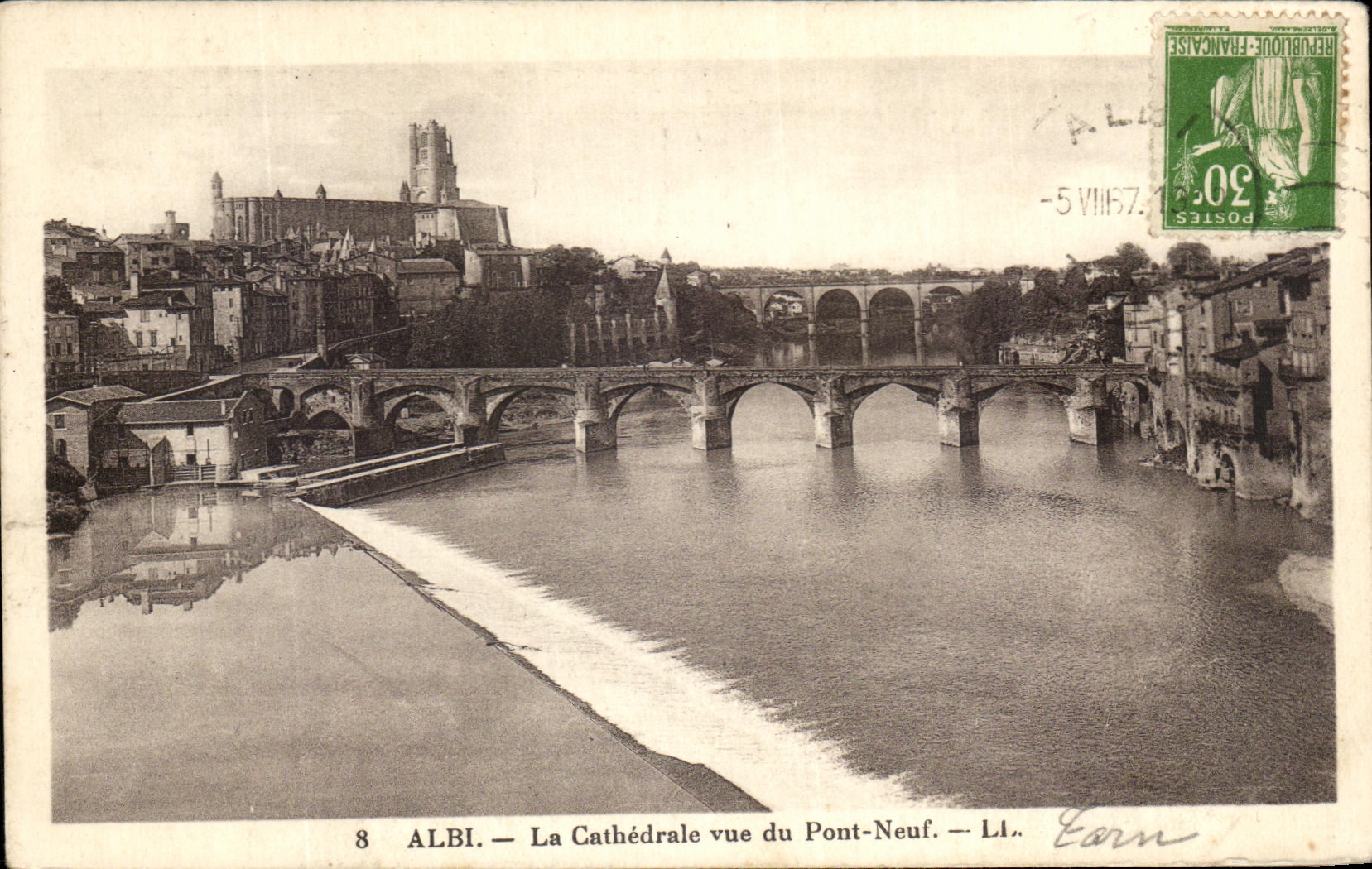 CPA Albi la catedral vista del nuevo puente