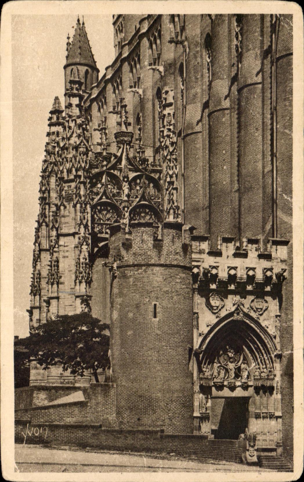 Catedral Sainte Cecile de CPA Albi (el Tarn) el portico