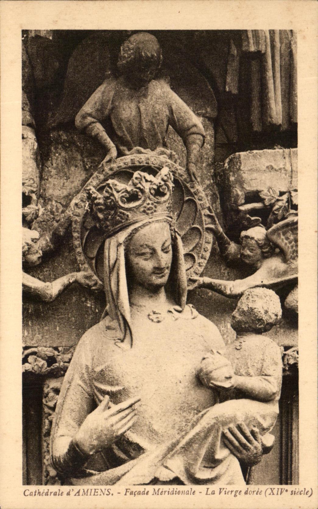 CPA Cathedrale d'Amiens Facade Meridienale la Vierge doree