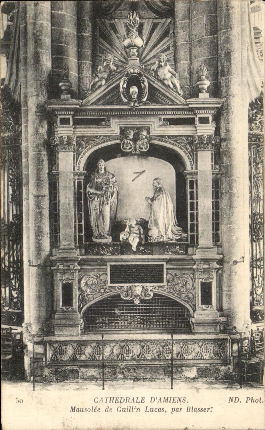 CPA Cathedral Of Amiens Mausoleum of Guillin Lucas By Blasser