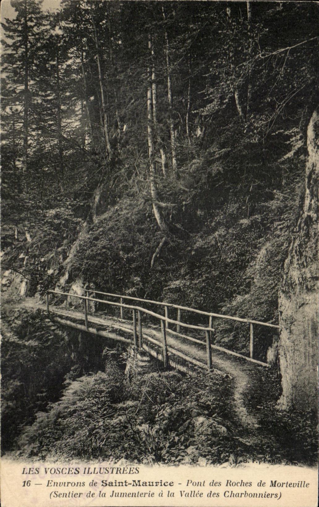 CPA Environs de Saint Maurice Pont des Roches de Morteville Sentier de la Jumenterie a la vallee des Charbonniers