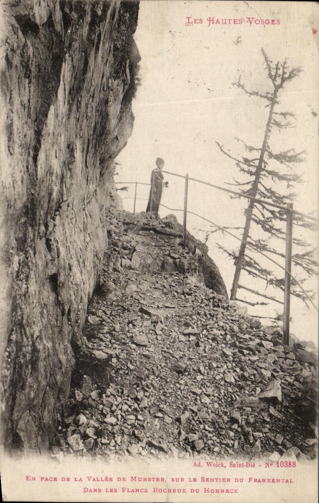 CPA Opposite Of the Valley De Munster On the Path Of Frankental In the rock sides of Hohneck
