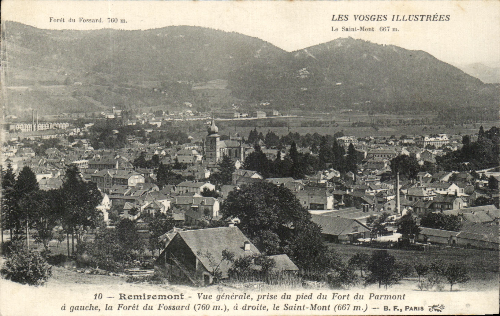 CPA the illustrated Vosges Remiremont View Taken of the Foot of Fort of Parmont