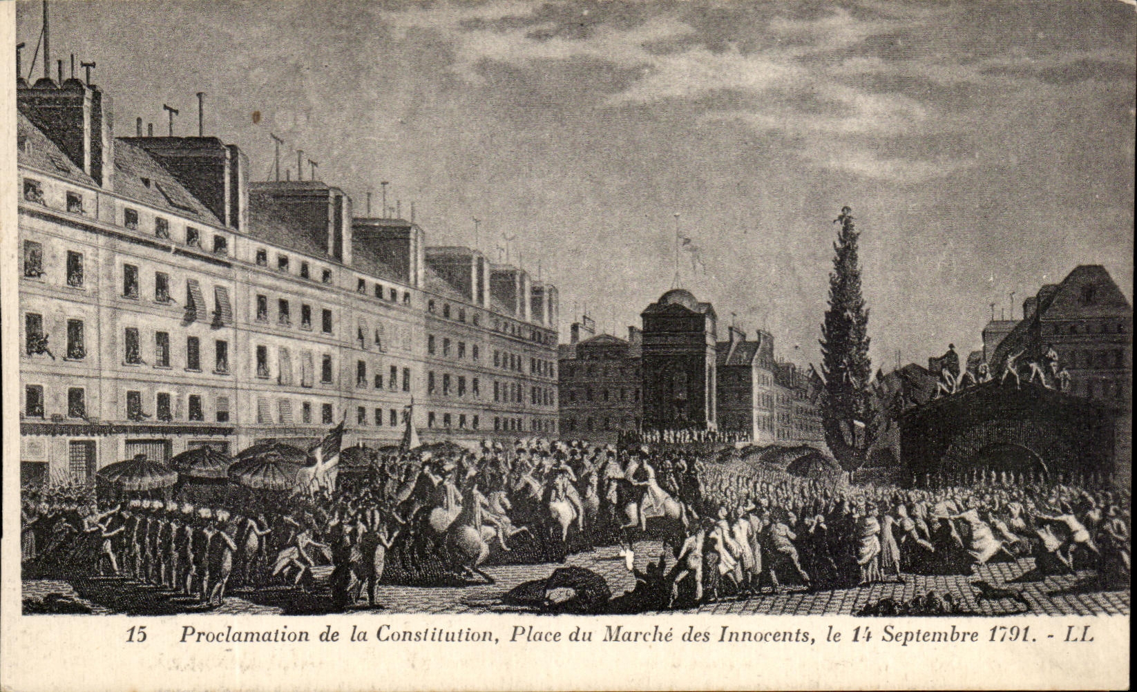 CPA Proclamation de la Constitution Place du Marche des innocents 14 septembre 1791