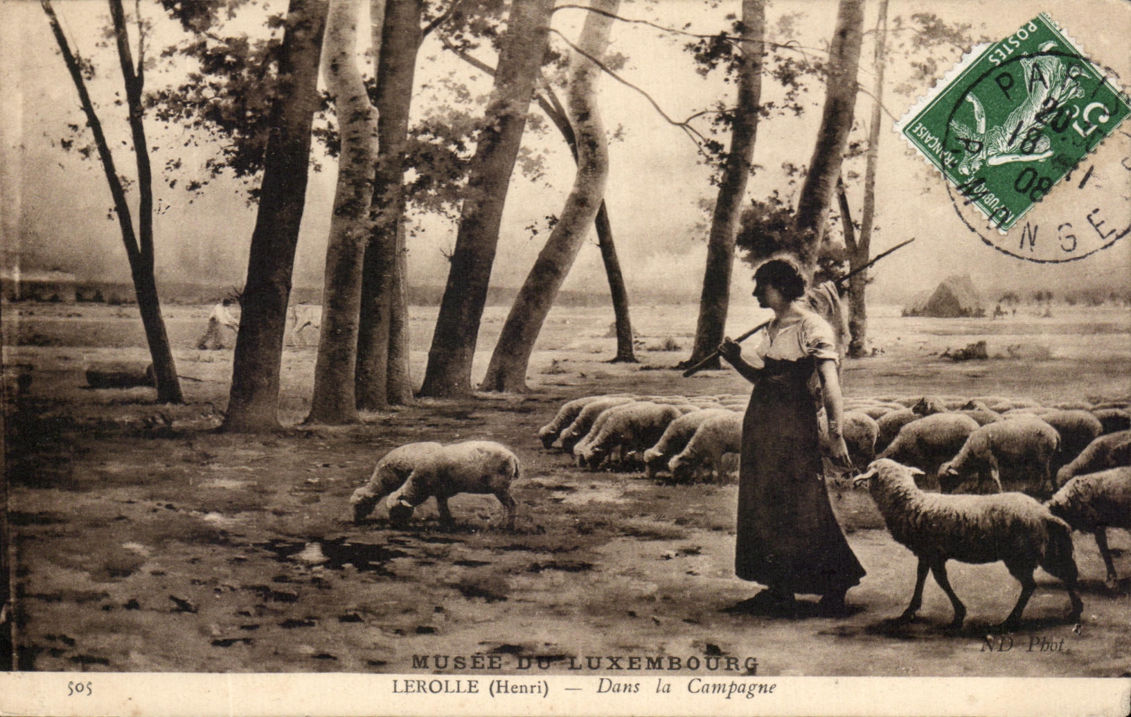 CPA Henri Lerolle Dans La Campagne Musee du luxembourg Moutons 