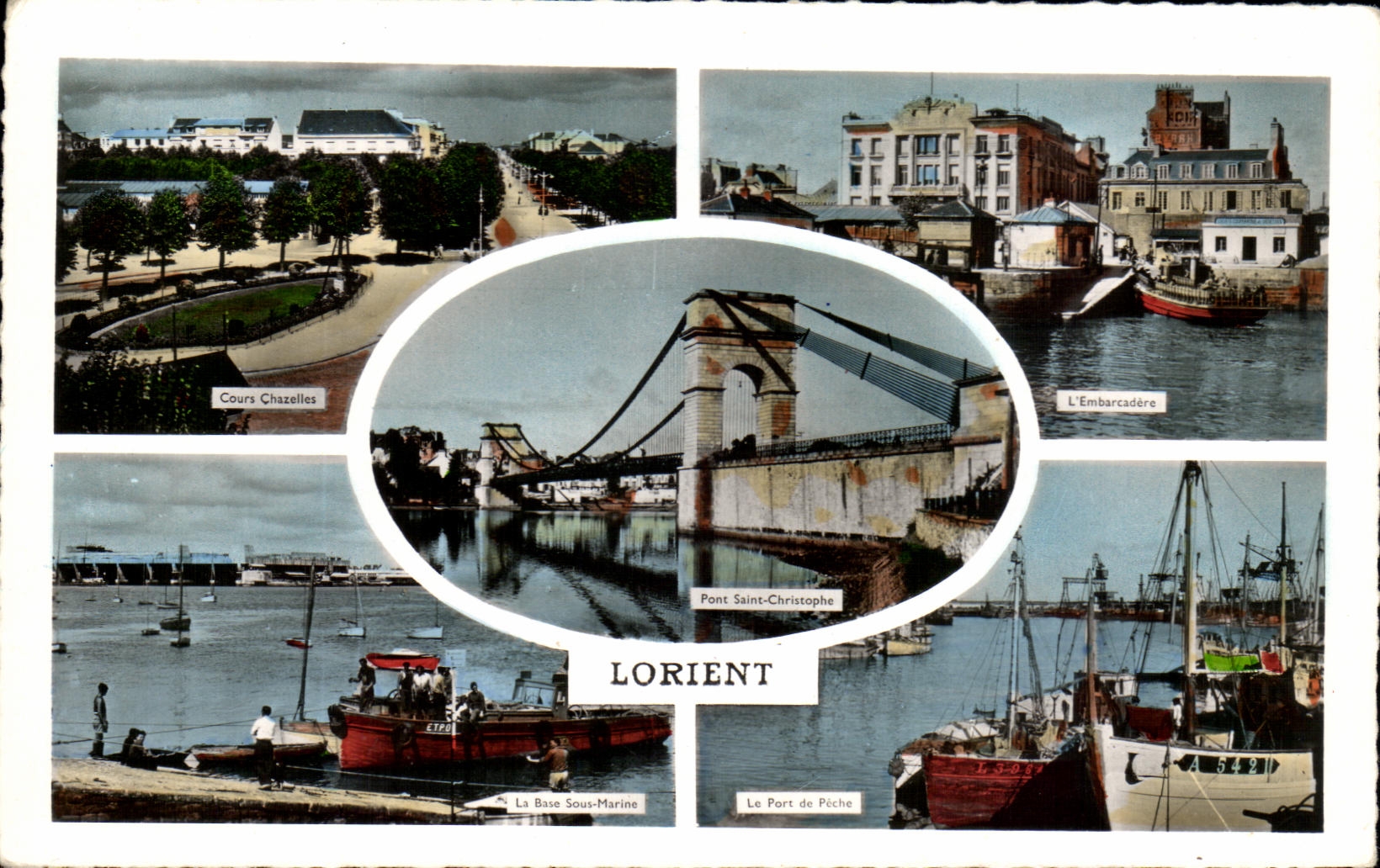 CPSM Lorient Chazelles Course the landing stage the base under marine the wearing of sin