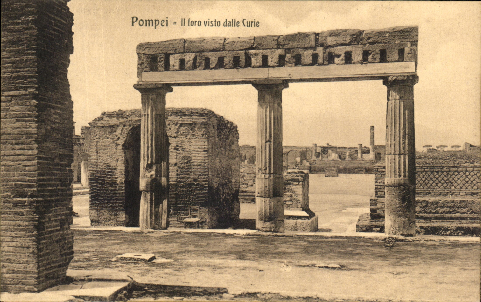 CPA Pompeya Foro Visto pavimenta la curia