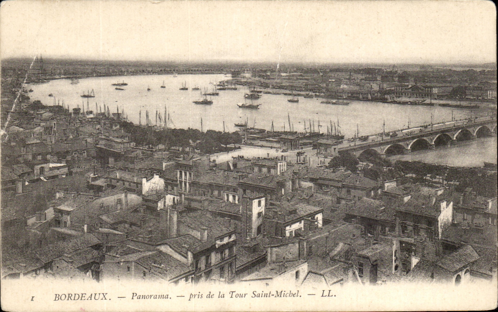 CPA Bordeaux Panorama Pris De La Tour Saint Michel