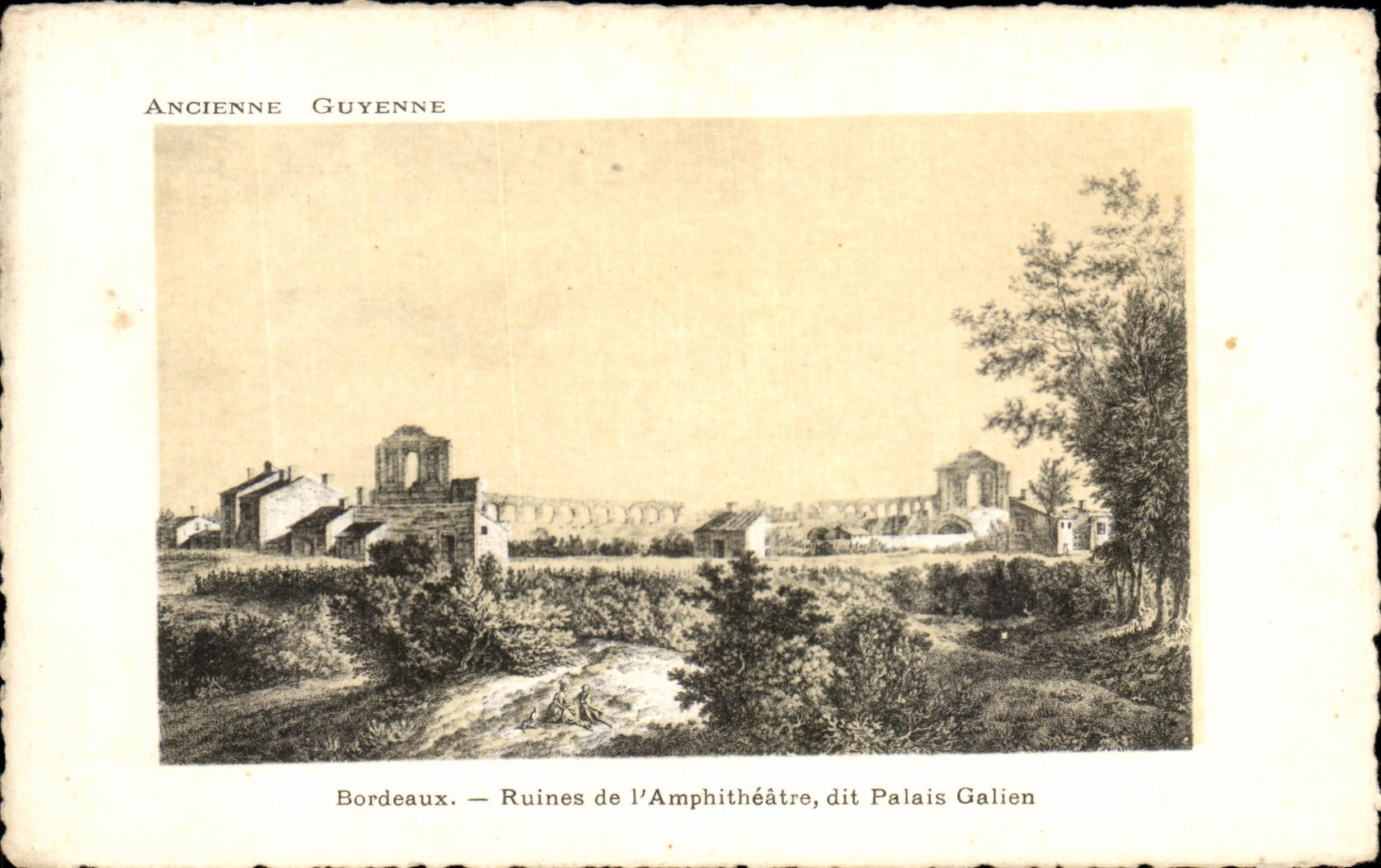 CPA Ancienne Guyenne Bordeaux Ruines De l'Amphitheatre Dit Palais Galien