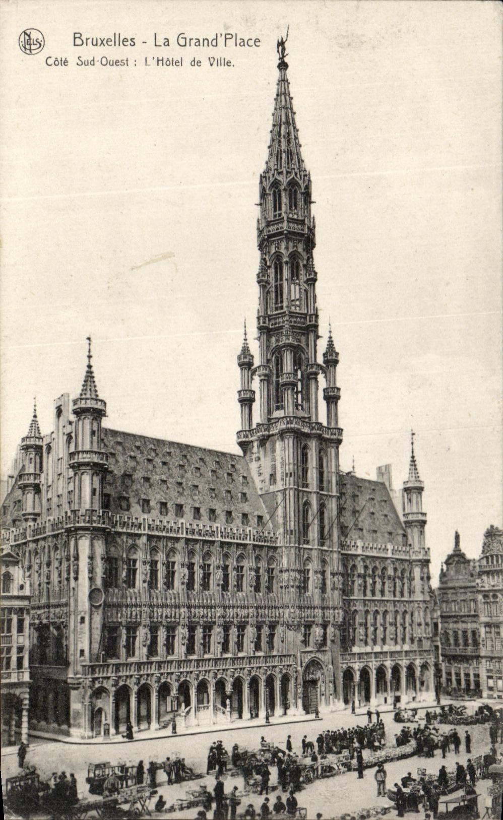 CPA Brussels the Large one Places the Town hall Gone