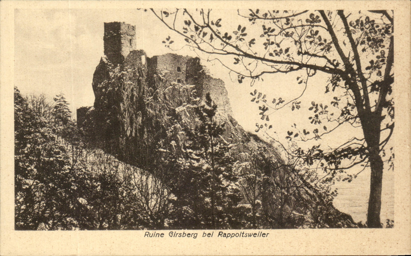 CPA Ruins Girsberg EIB Rappoltsweiler