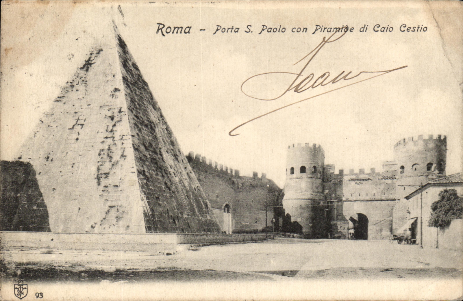 CPA Roma Porta paolo can piramide di caio cestio