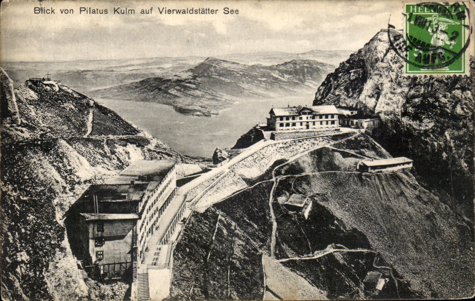 CPA Blick von Pilatus Kulm auf Vierwaldstatter See Suisse