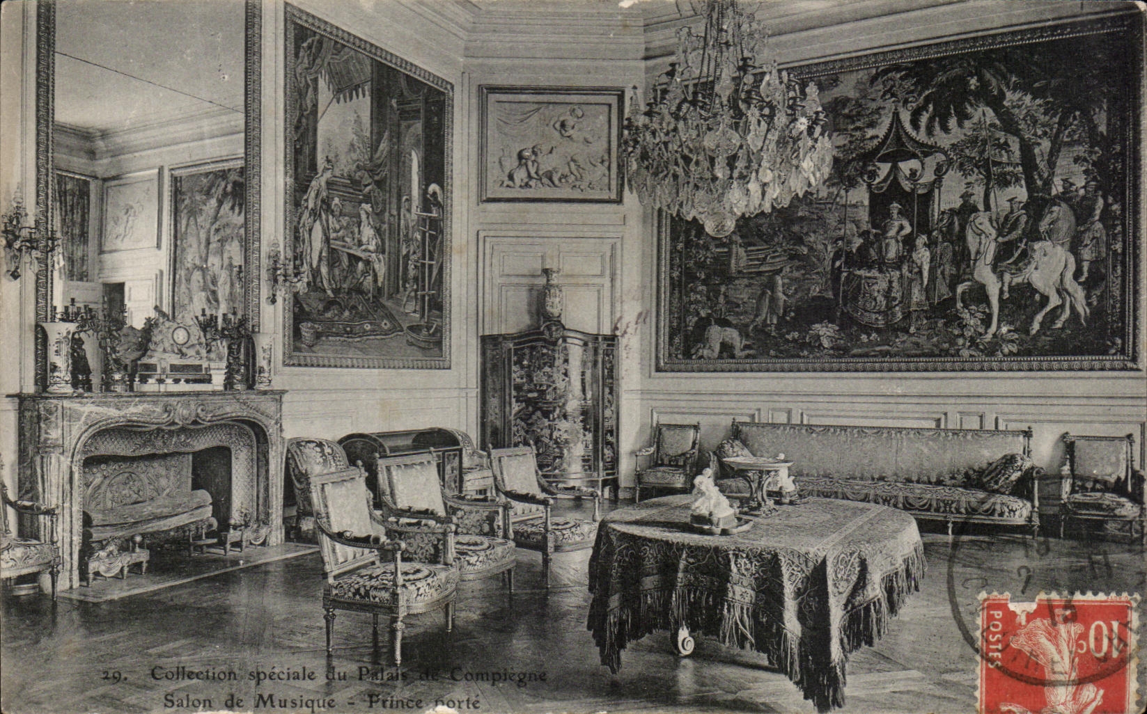 CPA Palate of Compiegne Living room of music Prince carried