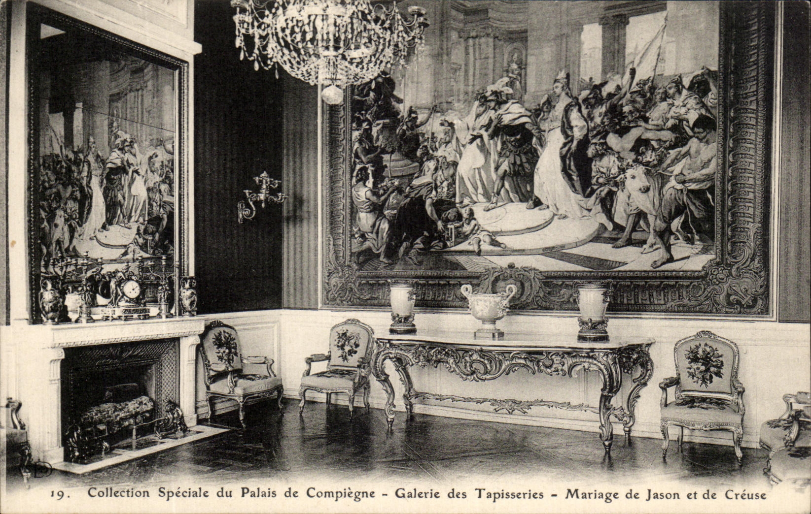 CPA Palate of Compiegne Gallery of the Tapestries Marriage of Jason and Hollow