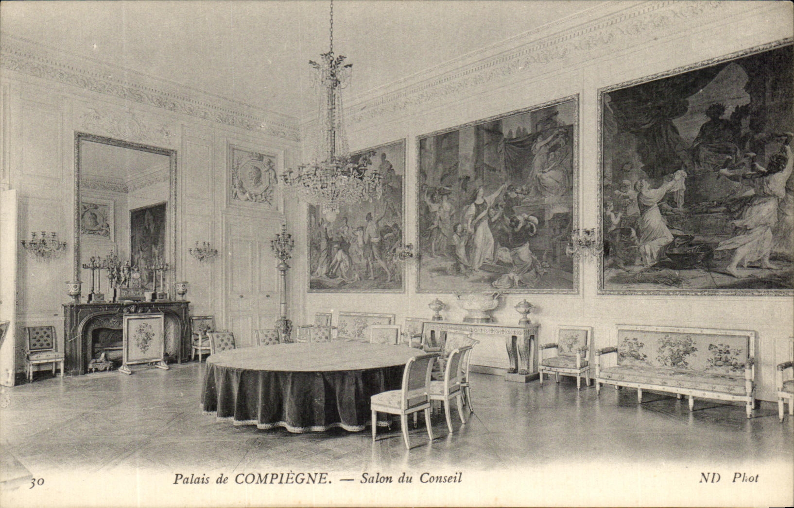 CPA Palate of Compiegne Living room of the Council