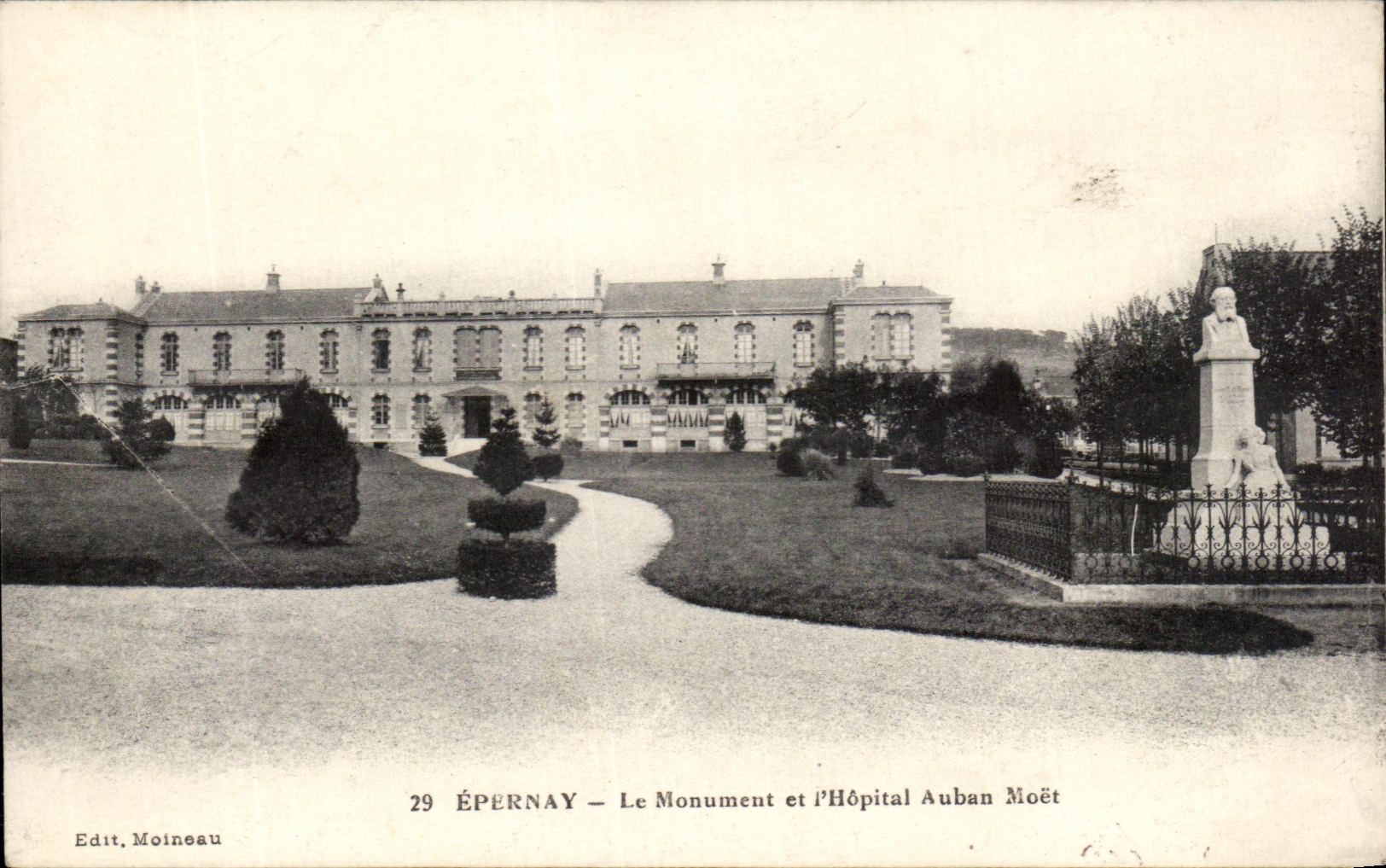 CPA Epernay the Monument And the Hotel Auban Moet