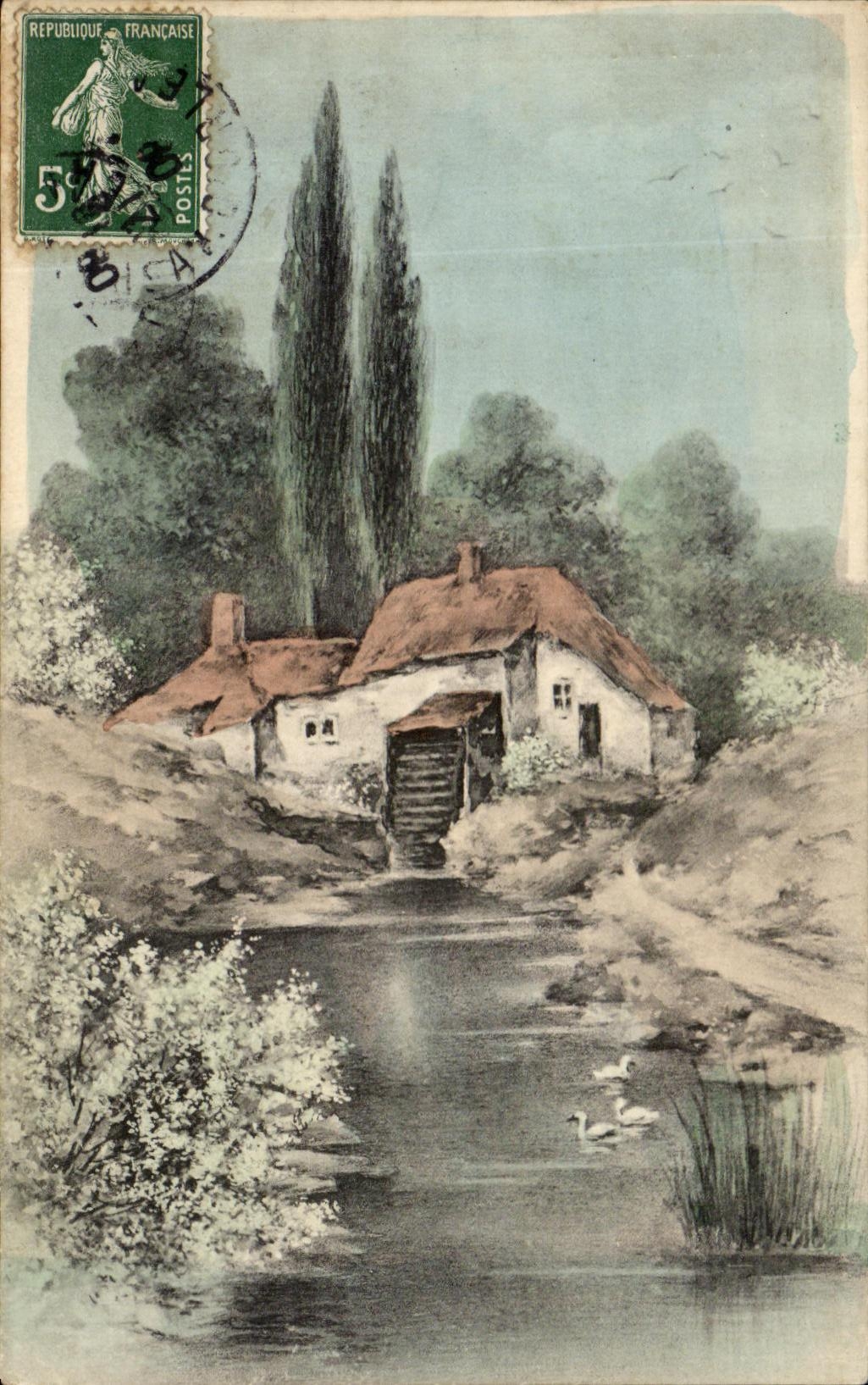 CPA Landscape Mill at the edge of water