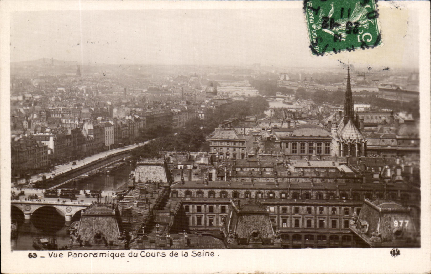 CPA Panoramic View of the Course of the Seine bets