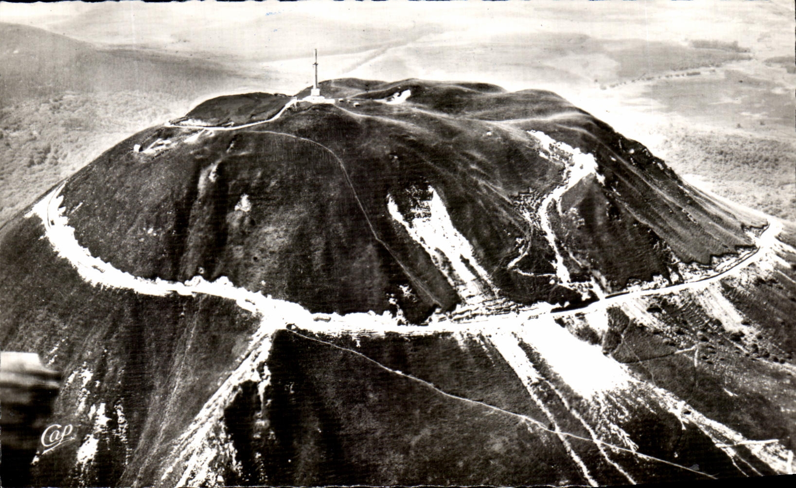CPA the Summit Of Puy De Dome And the Automobile Road Seen Of plane
