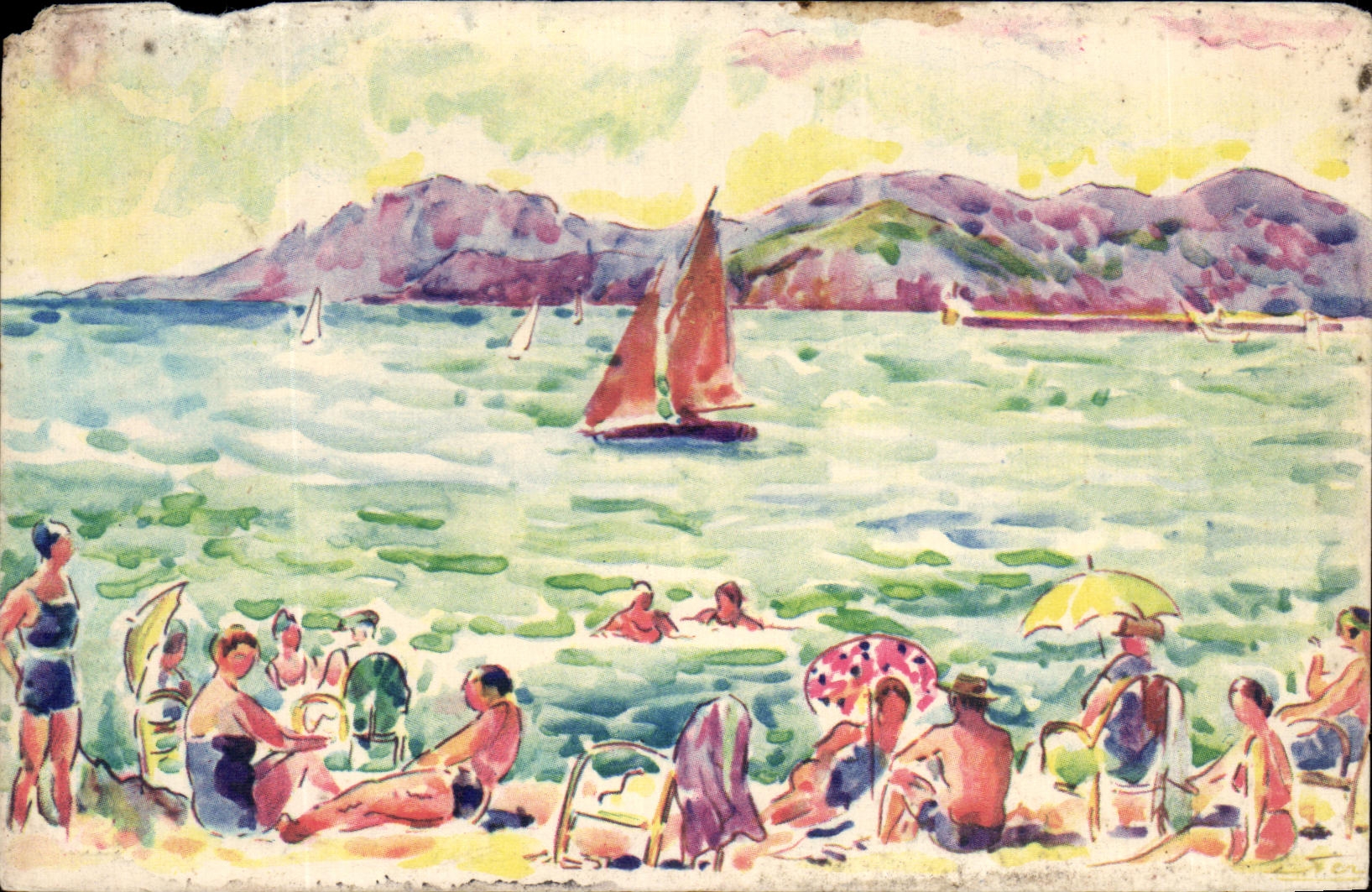 CPA Cannes the Beach In front of Martinez