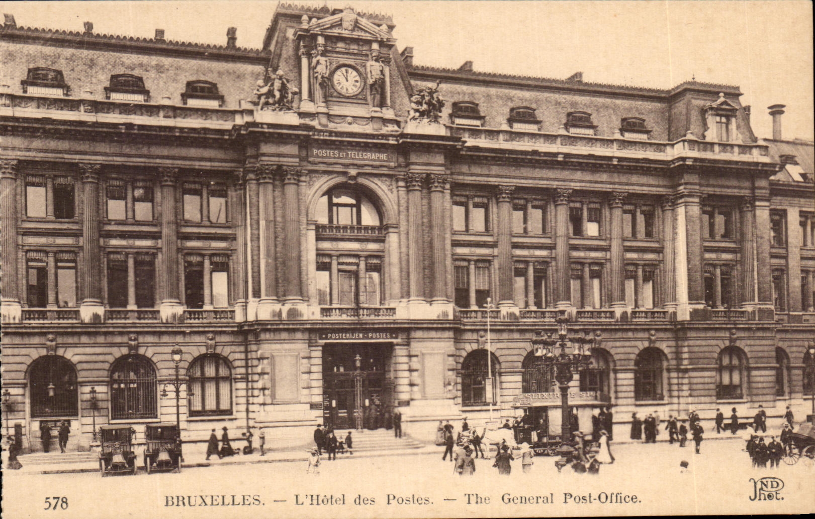 CPA Bruselas el edificio de la oficina de correos