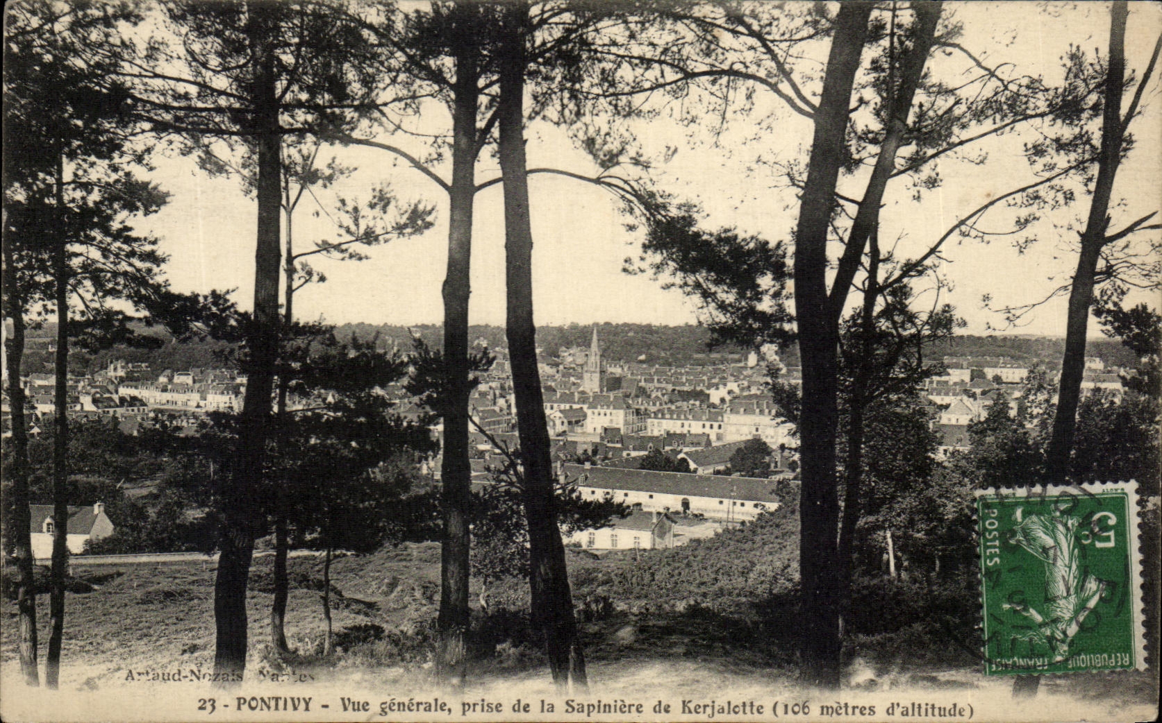 CPA Pontivy View taken of the Fir plantation of Kerjalotte
