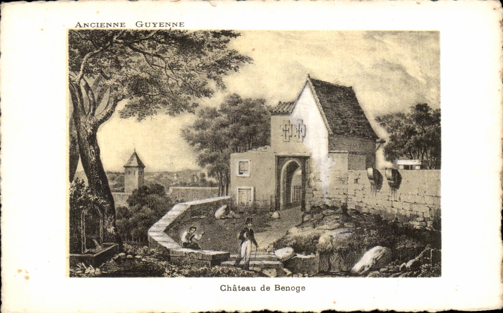 Old CPA Guyenne Castle of Benoge