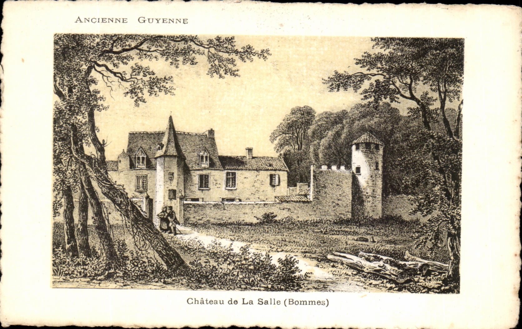 Old CPA Guyenne Castle of the Bommes Room