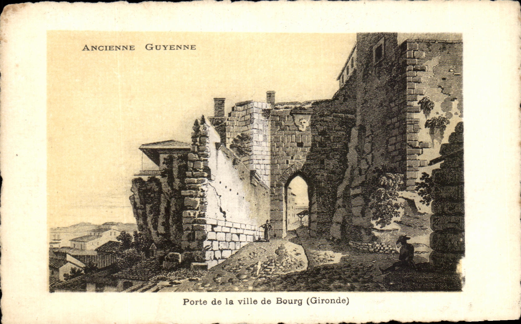 Old CPA Guyenne Gate of the town of Borough