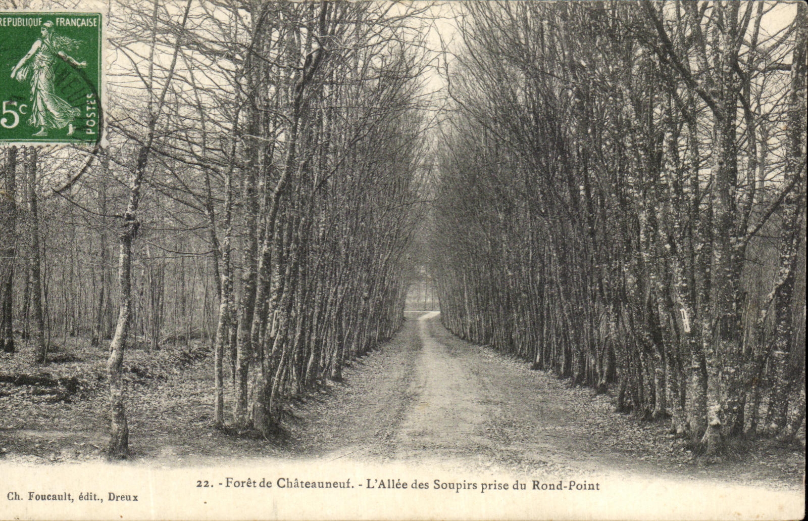 CPA Drill De Chateauneuf Allee Of los suspiros tomados Of el redondo no