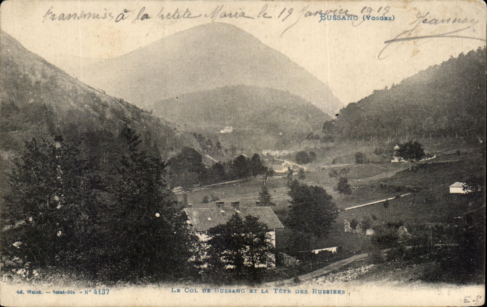 CPA Bussang Le Col De Bussang Et La Tete Des Russiers