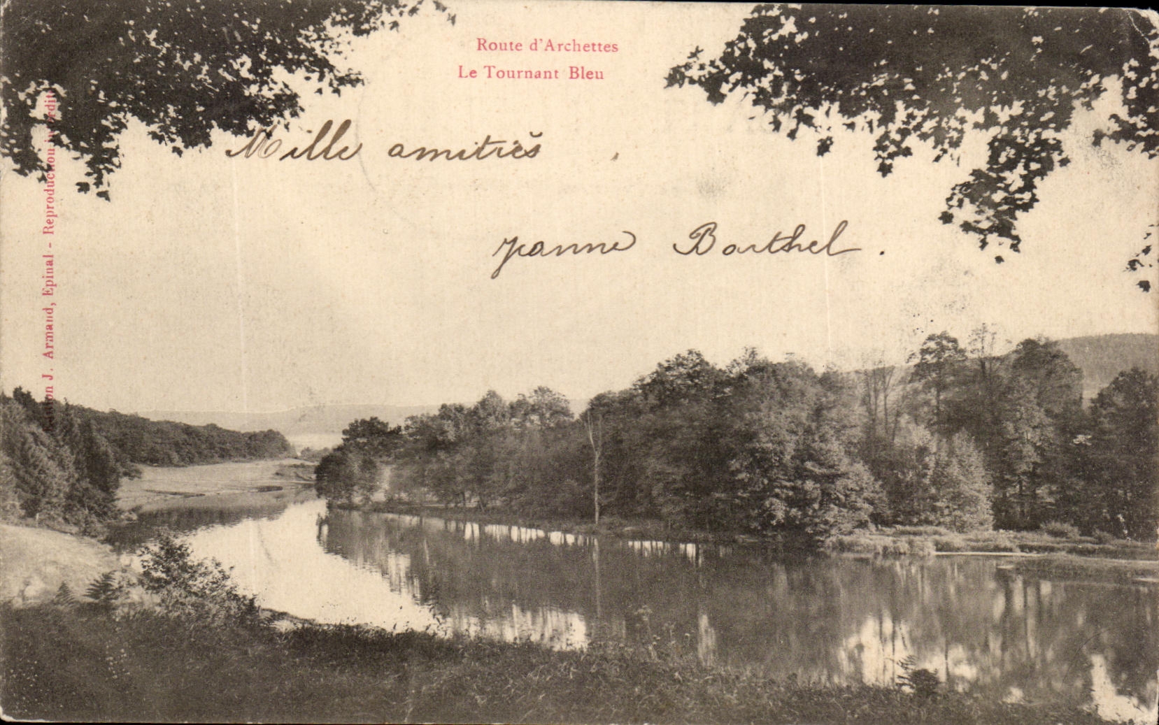 CPA Road of Arechettes the Blue Turning