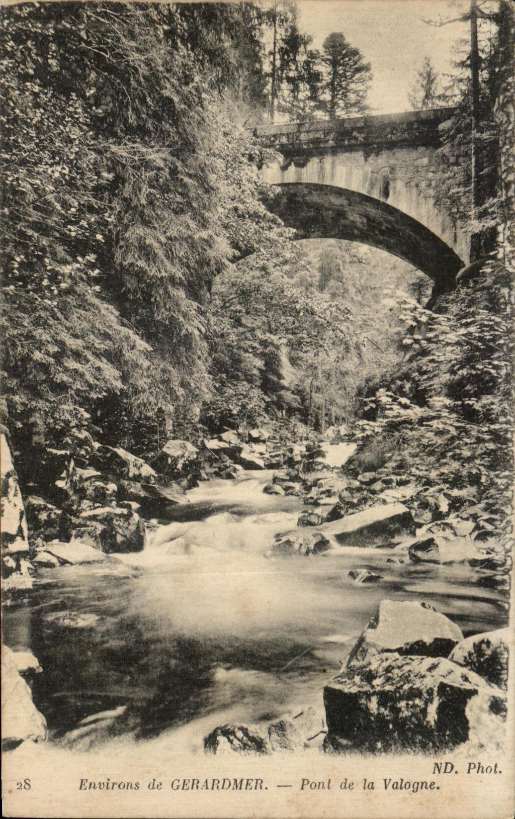 CPA Surroundings De Gerardmer Bridge Of Valogne