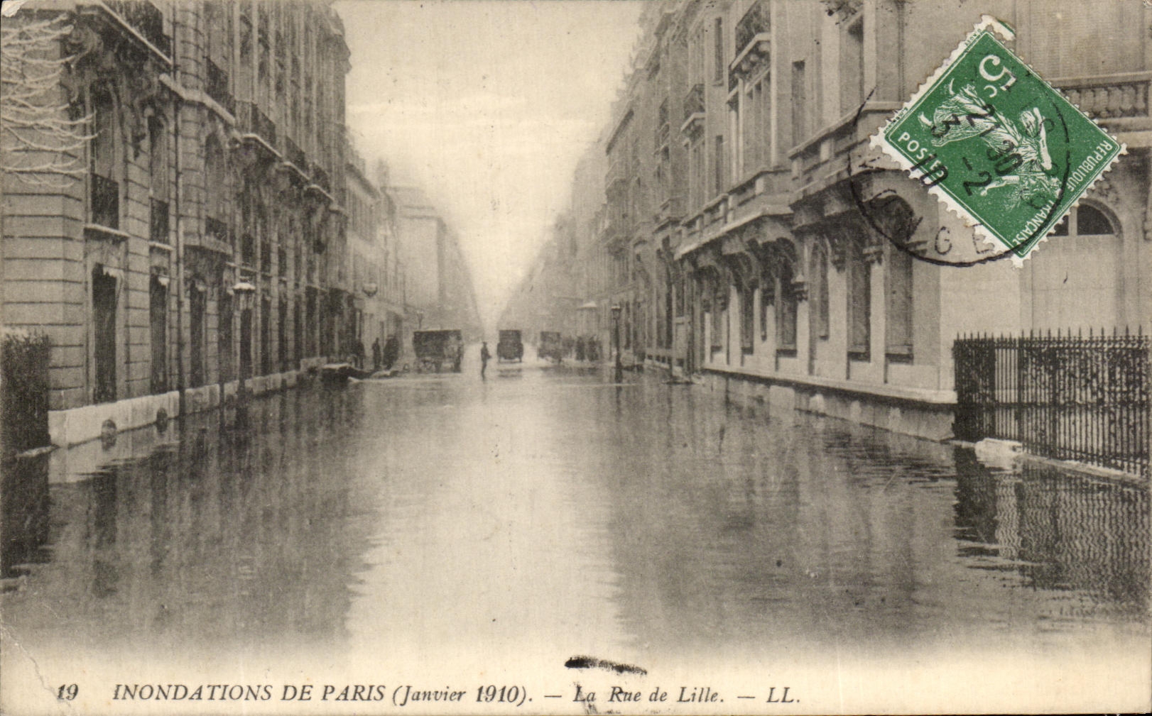 CPA Inondations De Paris La Rue De Lille Janvier 1910