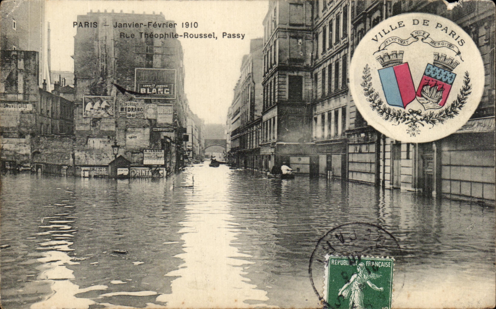 CPA Paris Janvier Fevrier 1910 Rue Theophile Roussel Passy