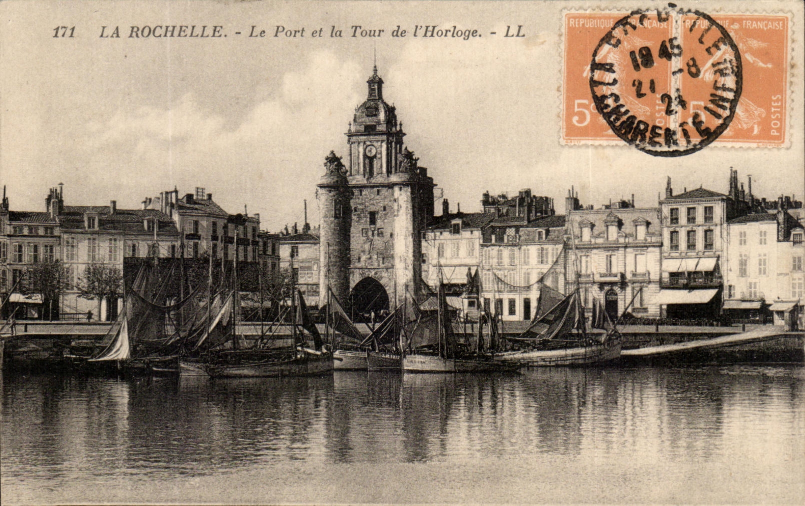 CPA La Rochelle el puerto y Tower Of los barcos del reloj