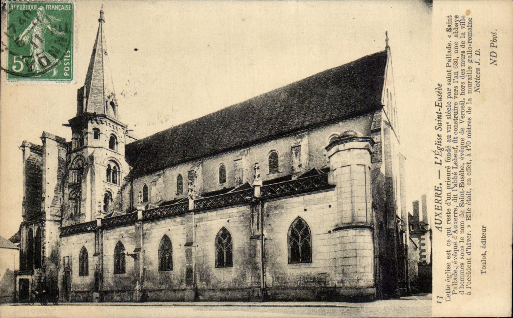 CPA Auxerre L'Eglise Saint Eusebe 
