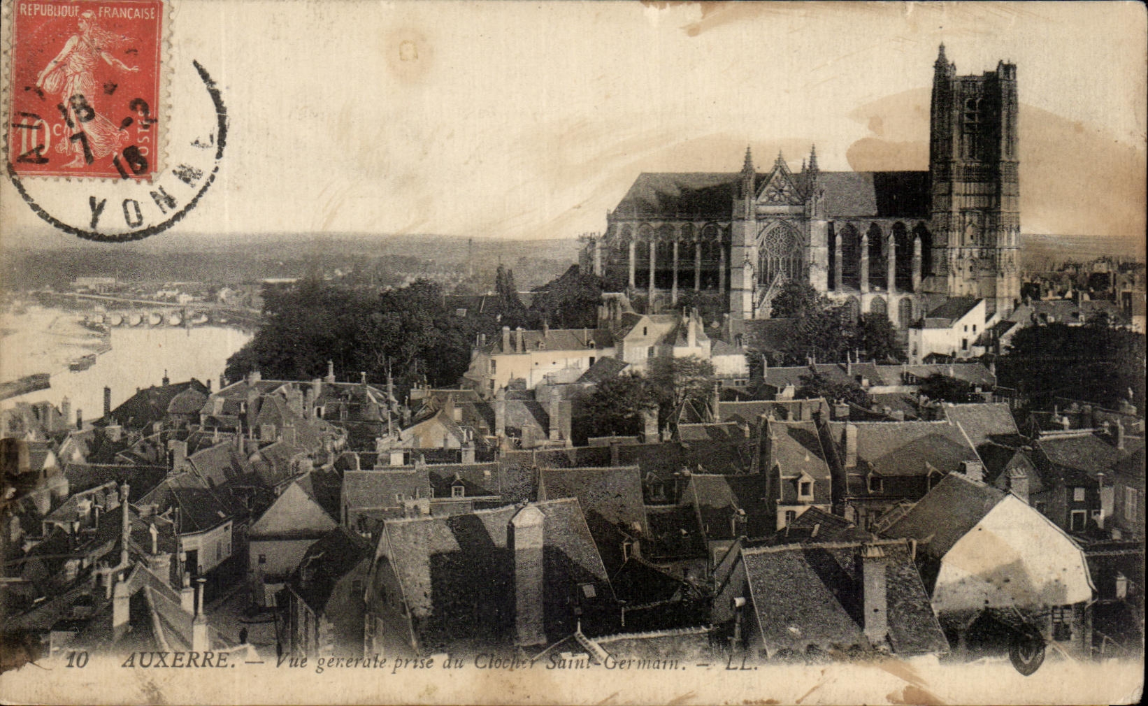 CPA Auxerre Vue generale prise du clocher Saint Germain 