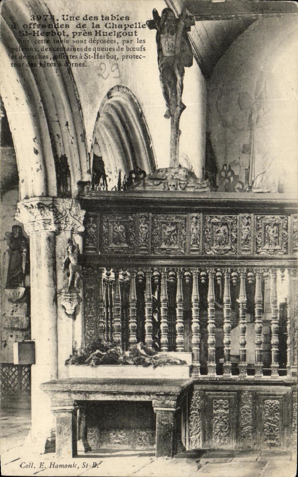 CPA One of the tables offrendes of the Vault St Herbot close Huelgout